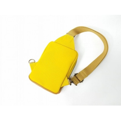 【いちひこ帆布】 ボディバッグ/イエロー