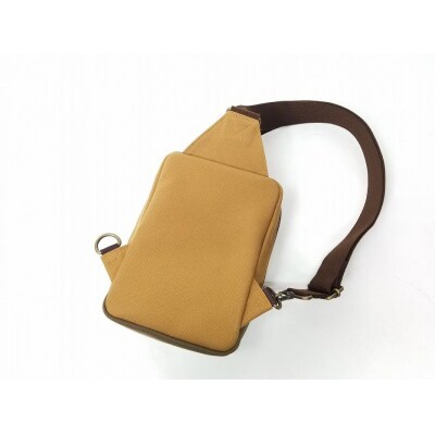 【いちひこ帆布】 ボディバッグ/キャメル
