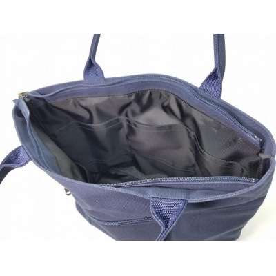 【いちひこ帆布】 ライントート/ネイビー