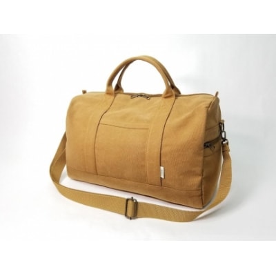 【いちひこ帆布】 トラベルボストン/キャメル