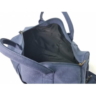 【いちひこ帆布】 トラベルボストン/ネイビー