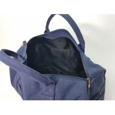 【いちひこ帆布】 トラベルボストン/ネイビー
