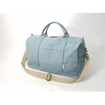 【いちひこ帆布】 トラベルボストン/水色