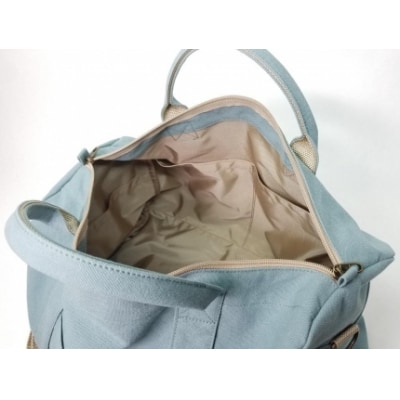 【いちひこ帆布】 トラベルボストン/水色