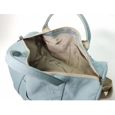 【いちひこ帆布】 トラベルボストン/水色