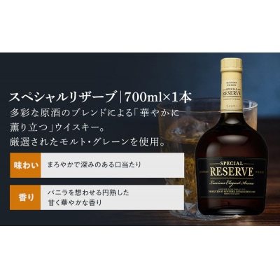 サントリー ウイスキー飲み比べ上級4種4本セット(スペシャルリザーブ/オールド/角瓶/ジムビーム)