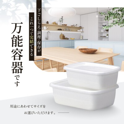 野田琺瑯 レクタングル深型4点セット シール蓋付(S×2、M×2)