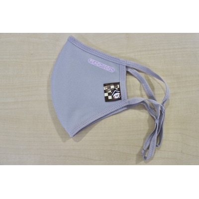 【数量限定品】とち介のもちもちタグマスク　 グレー(ロゴ:ラベンダー)