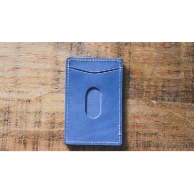 【minca】栃木レザーのタテ型パスケース 定期入れ パスホルダー01/ブルー　694
