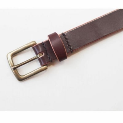 【minca】栃木レザー 幅30mm ハーネスベルト/32インチ/チョコ