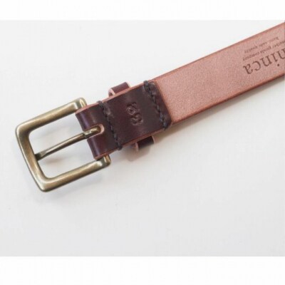 【minca】栃木レザー 幅30mm ハーネスベルト/36インチ/チョコ