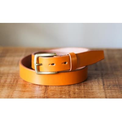 【minca】栃木レザー 幅30mm ハーネスベルト/36インチ/キャメル