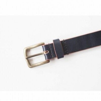 【minca】栃木レザー 幅30mm ハーネスベルト/32インチ/ネイビー