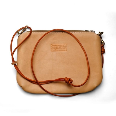 天神ワークス レザーサコッシュSP05 【TAN】