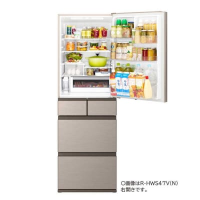 日立冷蔵庫【標準設置費込み】HWSタイプ5ドア右開き470L　R-HWS47V-N
