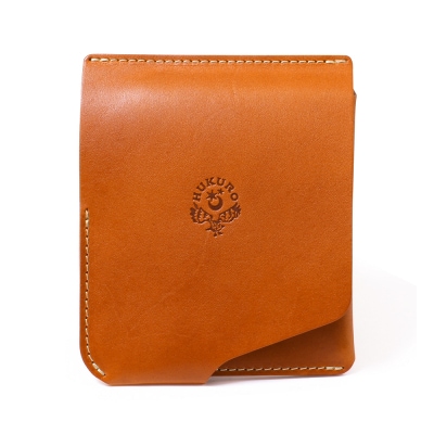 JITAN 二つ折り財布 サイフ HUKURO 栃木レザー 全6色  左利き用【ライトブラウン】