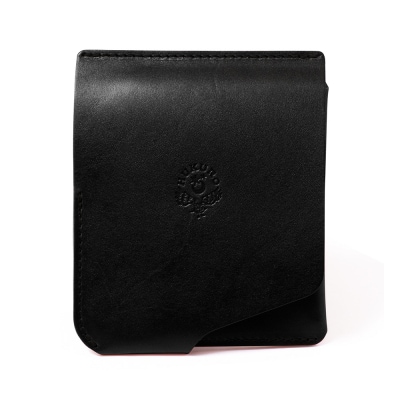 JITAN 二つ折り財布 サイフ HUKURO 栃木レザー 全6色  左利き用【ブラック(黒糸)】