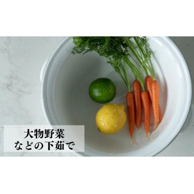 にちにち道具 琺瑯でできたハンドル付たらい 5L(小)　00307560