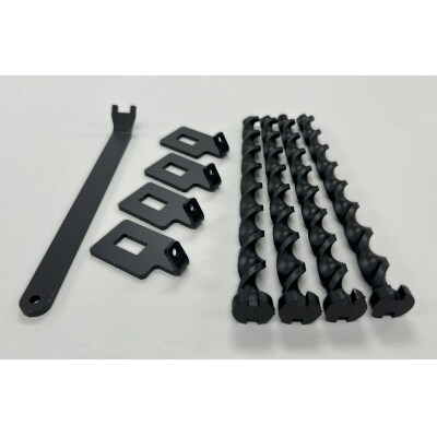 ねじペグ20cm　ブラック　4本セット　キャンプ用ペグ　スパイラル　トルネード　アウトドア