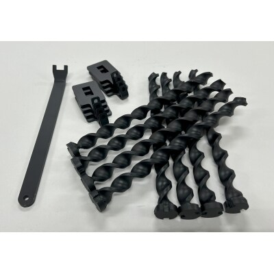 ねじペグ20cm　ブラック　8本セット　キャンプ用ペグ　スパイラル　トルネード　アウトドア