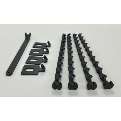 ねじペグ25cm　ブラック　4本セット　キャンプ用ペグ　スパイラル　トルネード　アウトドア