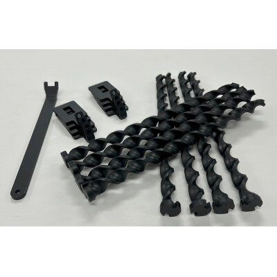 ねじペグ25cm　ブラック　8本セット　キャンプ用ペグ　スパイラル　トルネード　アウトドア