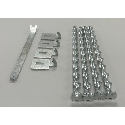 ねじペグ25cm　シルバー　4本セット　キャンプ用ペグ　スパイラル　トルネード　アウトドア