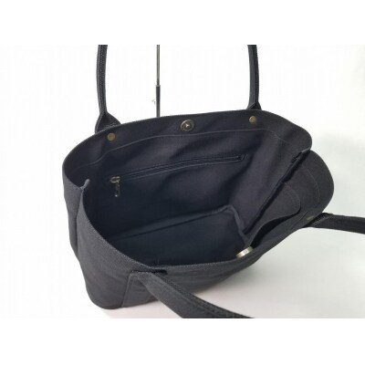 【いちひこ帆布】 ミニトート/黒