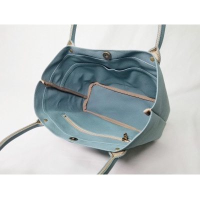 【いちひこ帆布】 ミニトート/水色