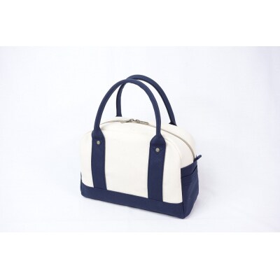 【いちひこ帆布】 ミニボストン/ネイビー