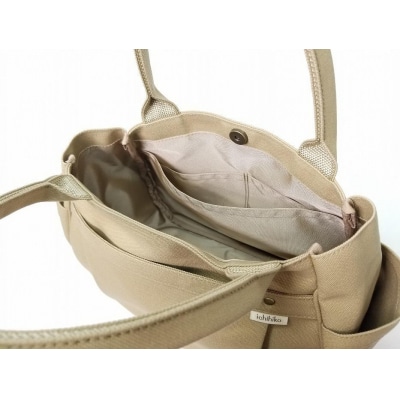 【いちひこ帆布】 マロンバッグ/ベージュ