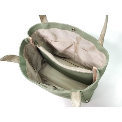 【いちひこ帆布】パーティショントート　カーキ