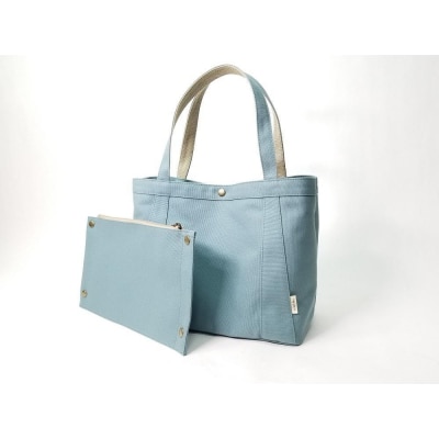 【いちひこ帆布】パーティショントート　水色