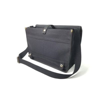 【いちひこ帆布】学生カバン　黒