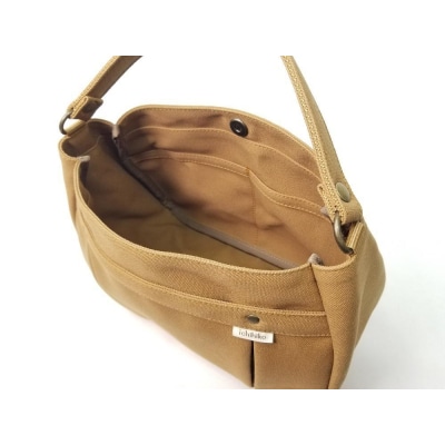 【いちひこ帆布】ワンハンドルショルダー　キャメル