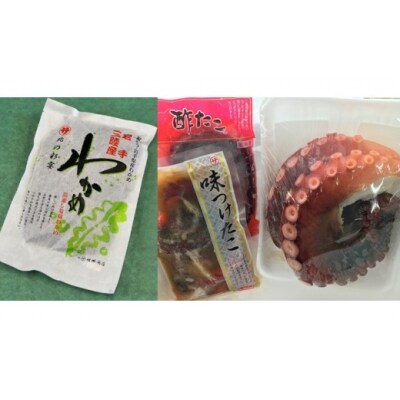 たこ三昧セット+塩蔵わかめ(500g×2)