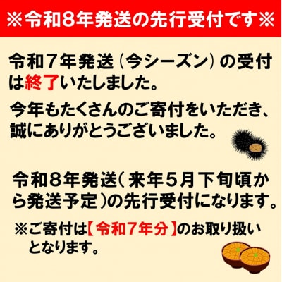 【令和8年発送】 【先行受付】 牛乳瓶入り 生うに 180g×1本 ミョウバン不使用 無添加 塩水