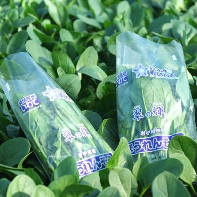新鮮 採れたて ほうれんそう (約185g×8袋) 普代村産 ほうれん草 野菜 やさい サラダ