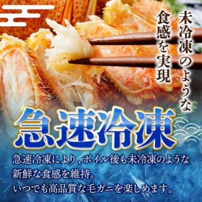 北三陸産 冷凍 ボイル 毛ガニ 約300g×3尾 かに カニ 蟹 毛蟹 かにみそ 魚介類