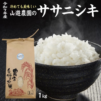 【令和7年産】 【新米】 お米 山遊農園 ササニシキ 1kg×1袋 普代の自然人米 農家のお米