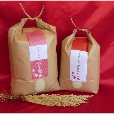 【伊勢奉祝】 「伊勢ひかり5kg」「結びの神10kg」セット　精米