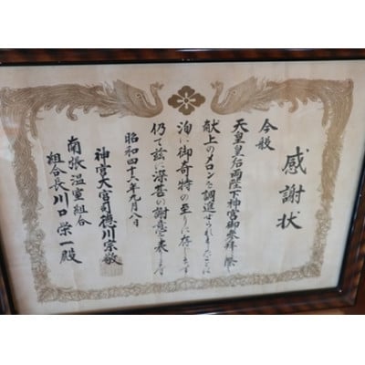 川口農園の南張メロン 1個 伊勢志摩サミット提供食材　令和5年10月順次発送