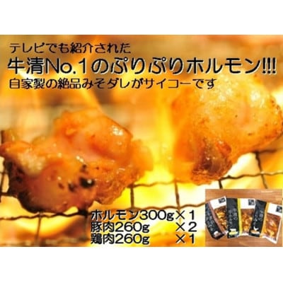 自家製みそダレ Eセット ホルモン300g×1 豚肉×2 鶏肉×1 伊勢志摩の味 バーベキューで活躍
