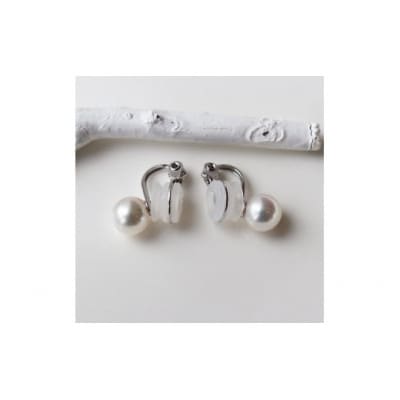 志摩産 あこや真珠 7.5-8.0mm 耳が痛くなりにくい イヤリング