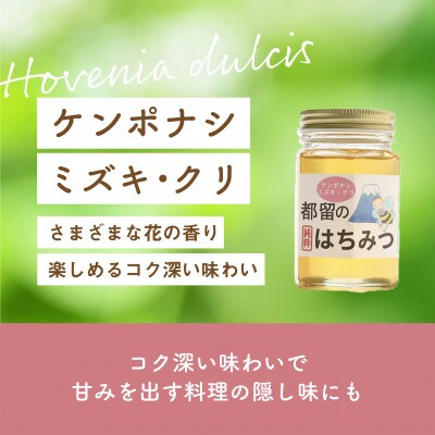 都留のはちみつ(ケンポナシ・ミズキ・クリ)1200g　国産はちみつ