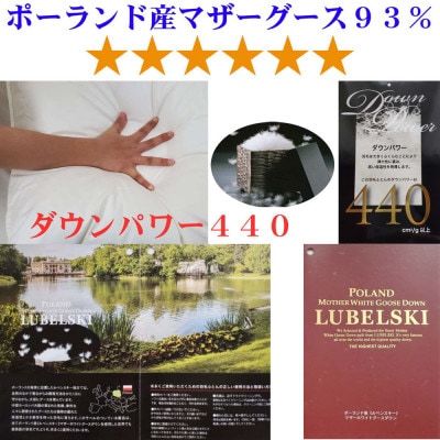 羽毛掛け布団 セミダブル ポーランド産マザーグース93%