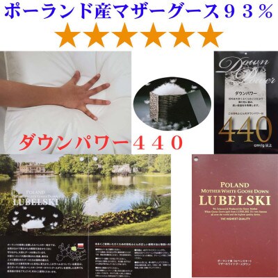 羽毛布団 シングル ポーランド産マザーグース93% 二層SP