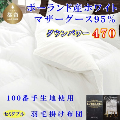 羽毛布団 セミダブル ポーランド産マザーグース95%