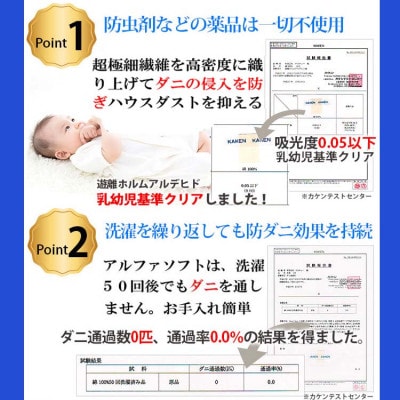 防ダニ枕カバー 50×70cm【ダニの通過率0%】ピロケース寝具 アルファソフト綿B:ブルー