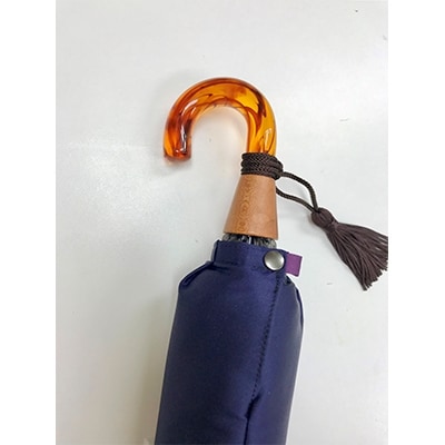 【数量限定】小宮商店 かさね 雨晴兼用折りたたみ傘　55cm ネイビー×パープル